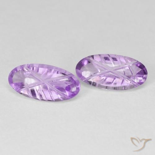 3.46 ct natürliche Helles rosa Violett Amethyst-Edelsteine, Oval, Transparent