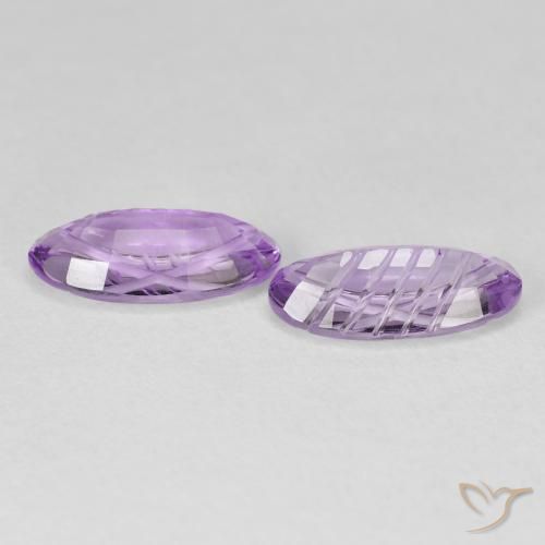3.46 ct natürliche Helles rosa Violett Amethyst-Edelsteine, Oval, Transparent