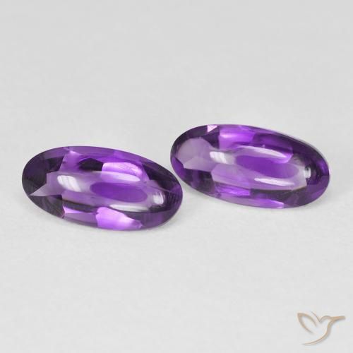 2.56 ct natürliche Intensives Violett Amethyst-Edelsteine, Oval, Transparent