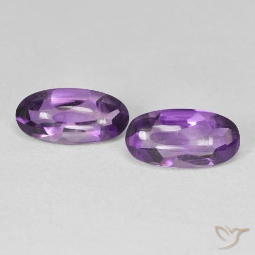 2.49ctw Natürlicher Intensives Violett Amethyst, Oval, Transparent