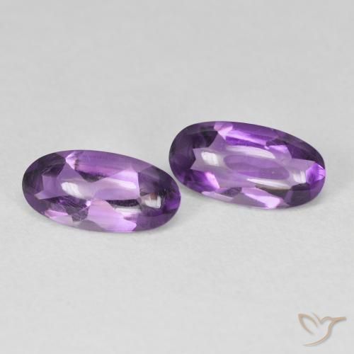 2.49 ct natürliche Intensives Violett Amethyst-Edelsteine, Oval, Transparent