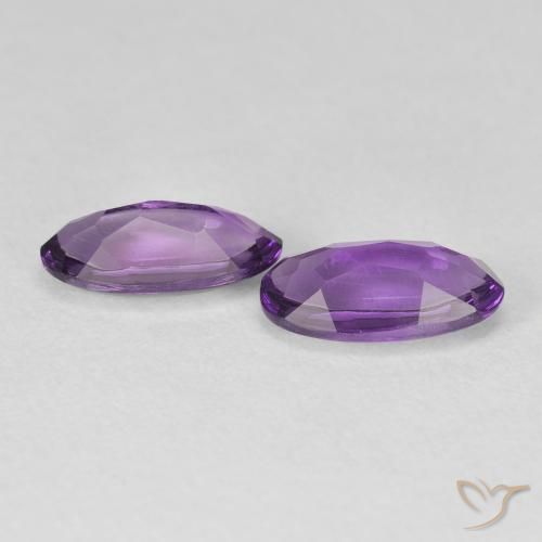 2.49 ct natürliche Intensives Violett Amethyst-Edelsteine, Oval, Transparent