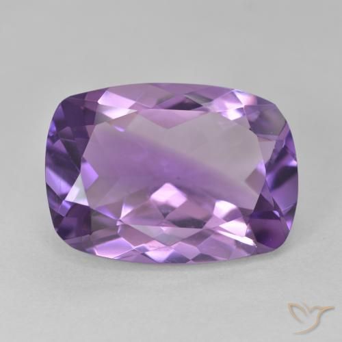 11.39ct Natürlicher Medium Light Purplish-Violet Amethyst, Kissen, VVS