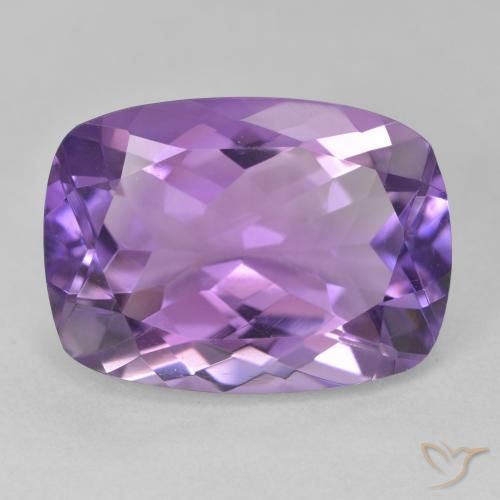 12.36ct Natürlicher Mittelviolett Amethyst, Kissen, VVS