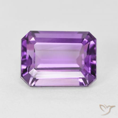 3.64ct Natürlicher Rosaig-violett Amethyst, Smaragdschliff, VVS