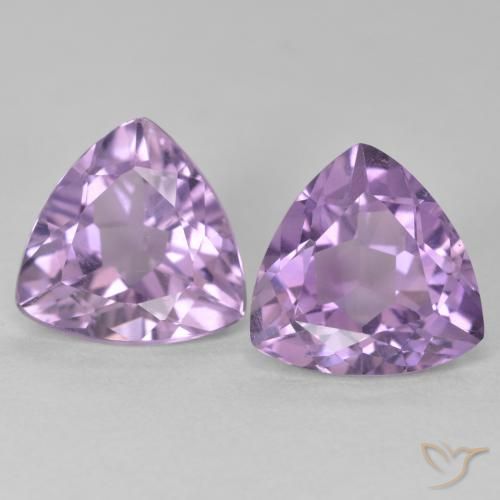 5.78ctw Natürlicher Rosaig-violett Amethyst, Trillion, VS