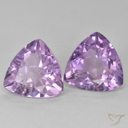 5.78 ct natürliche Rosaig-violett Amethyst-Edelsteine, Trillion, VS