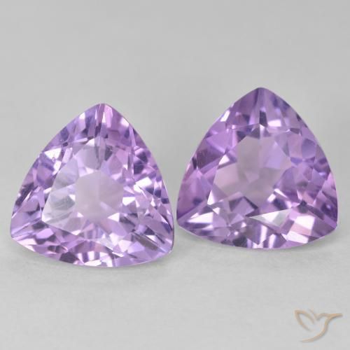 5.73 ct natürliche Mittelviolett Amethyst-Edelsteine, Trillion, VS