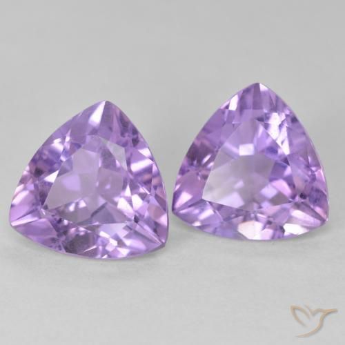 5.55 ct natürliche Mittelviolett Amethyst-Edelsteine, Trillion, VS