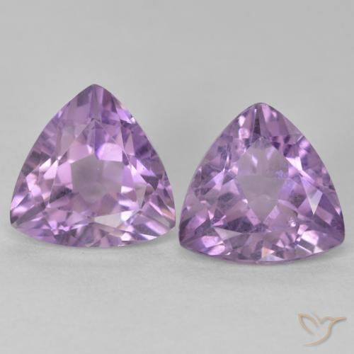 5.68ctw Natürlicher Rosaig-violett Amethyst, Trillion, VS