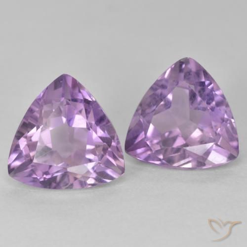 5.68 ct natürliche Rosaig-violett Amethyst-Edelsteine, Trillion, VS