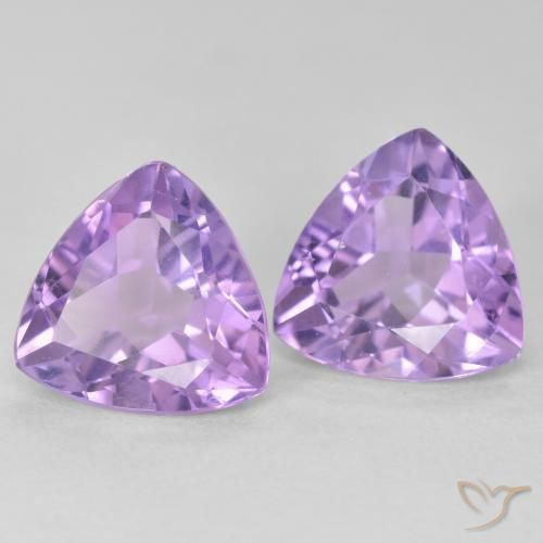 5.94 ct natürliche Mittelviolett Amethyst-Edelsteine, Trillion, VS