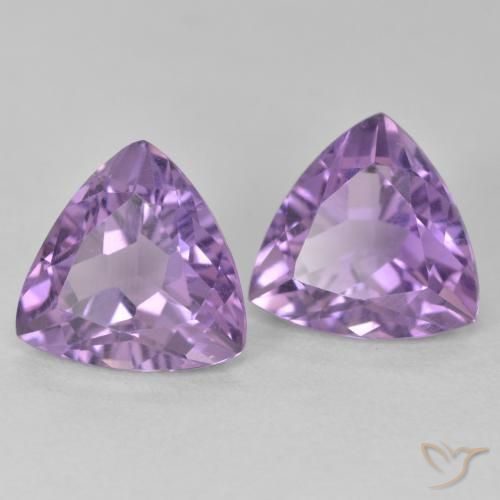 5.65 ct natürliche Mittelviolett Amethyst-Edelsteine, Trillion, VS