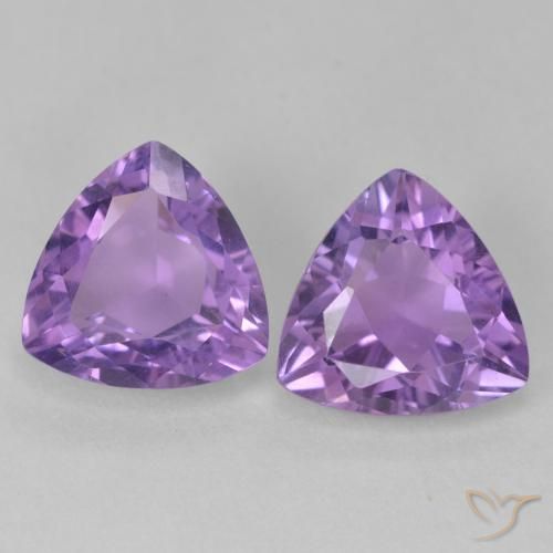 5.58ctw Natürlicher Mittelviolett Amethyst, Trillion, VS