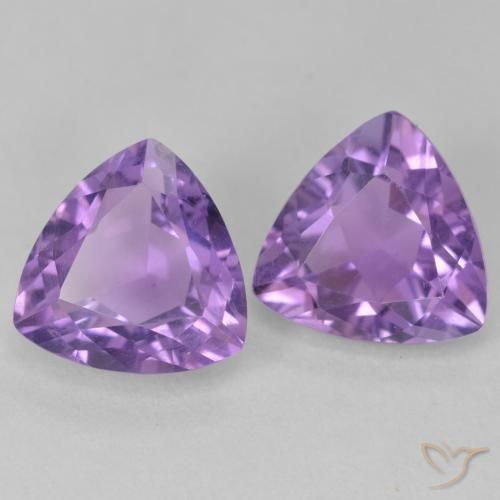 5.58 ct natürliche Mittelviolett Amethyst-Edelsteine, Trillion, VS