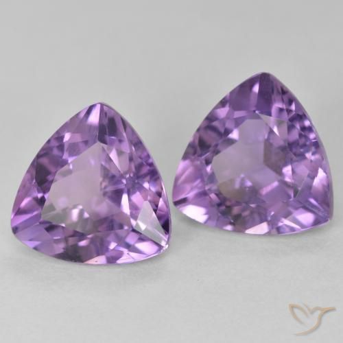 5.57 ct natürliche Mittelviolett Amethyst-Edelsteine, Trillion, VS