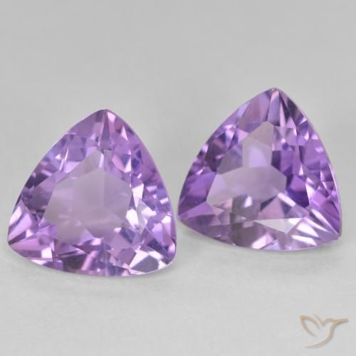 5.33 ct natürliche Mittelviolett Amethyst-Edelsteine, Trillion, VS