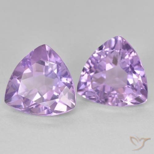 5.75 ct natürliche Mittelviolett Amethyst-Edelsteine, Trillion, VS