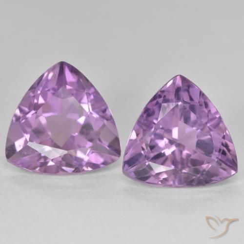 5.83ctw Natürlicher Mittelrosa Violett Amethyst, Trillion, VS