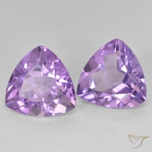 5.71 ct natürliche Mittelviolett Amethyst-Edelsteine, Trillion, VS
