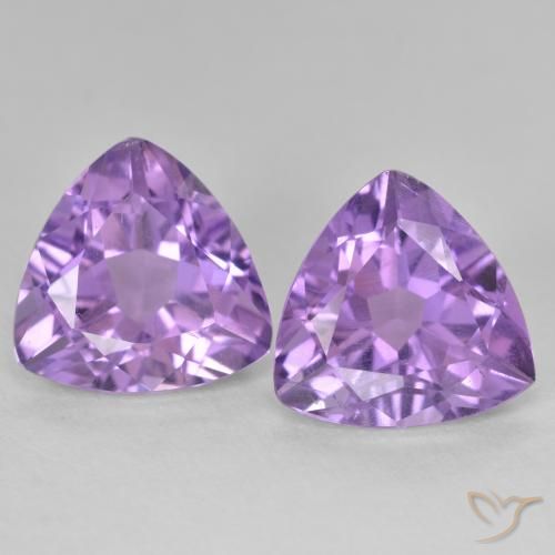5.73ctw Natürlicher Mittelviolett Amethyst, Trillion, VS