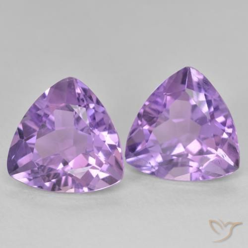 5.73 ct natürliche Mittelviolett Amethyst-Edelsteine, Trillion, VS
