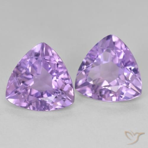 5.59 ct natürliche Mittelviolett Amethyst-Edelsteine, Trillion, VS