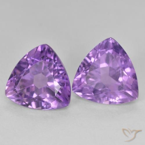 5.72 ct natürliche Rosaig-violett Amethyst-Edelsteine, Trillion, VS