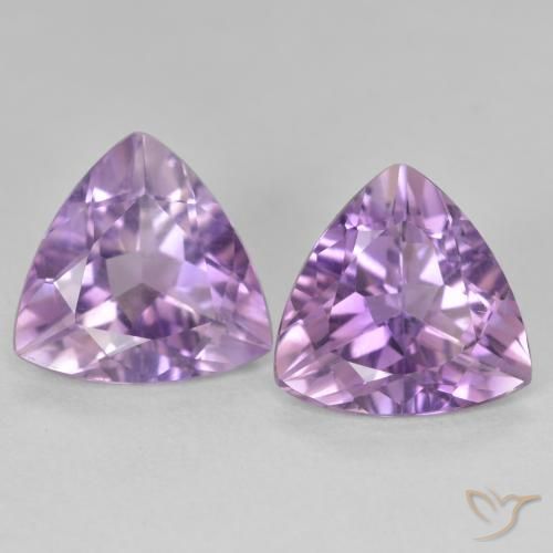 5.15ctw Natürlicher Rosaig-violett Amethyst, Trillion, VS