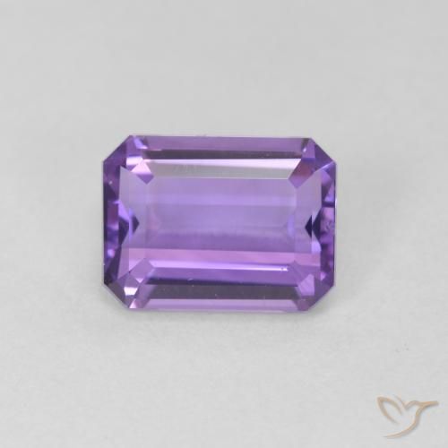 2.34ct Natürlicher tiefviolett Amethyst, Smaragdschliff, VVS