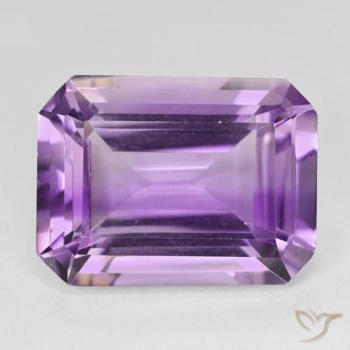19.30ct Natürlicher Lilaisch-violett Amethyst, Smaragdschliff, VVS