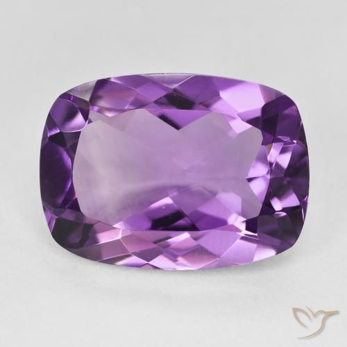 11.38ct Natürlicher Medium Light Purplish-Violet Amethyst, Kissen, VVS