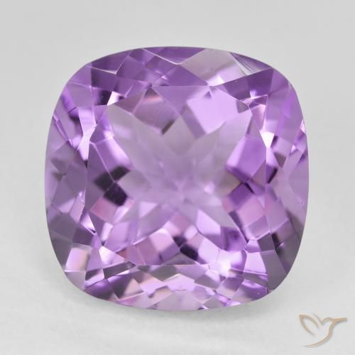 12.98ct Natürlicher Medium Light Purplish-Violet Amethyst, Kissen, VVS
