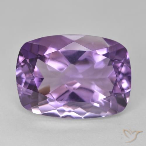 12.98ct Natürlicher Medium Light Purplish-Violet Amethyst, Kissen, VVS