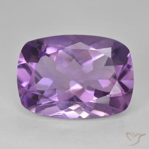 12.28ct Natürlicher Medium Light Purplish-Violet Amethyst, Kissen, VVS