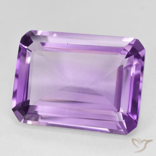 9,17 ctw natürlicher Medium Light Purplish-Violet Amethyst, Oktagonschliff, VVS