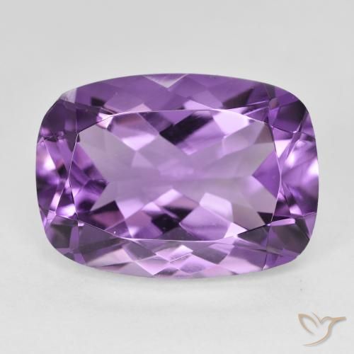 12.87ct Natürlicher Medium Light Purplish-Violet Amethyst, Kissen, VVS