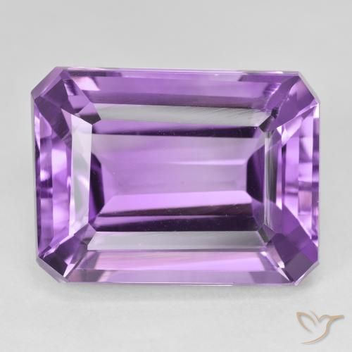 9,17 ctw natürlicher Medium Light Purplish-Violet Amethyst, Smaragdschliff, VVS