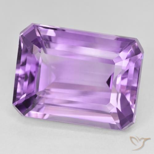 9,17 ctw natürlicher Medium Light Purplish-Violet Amethyst, Smaragdschliff, VVS