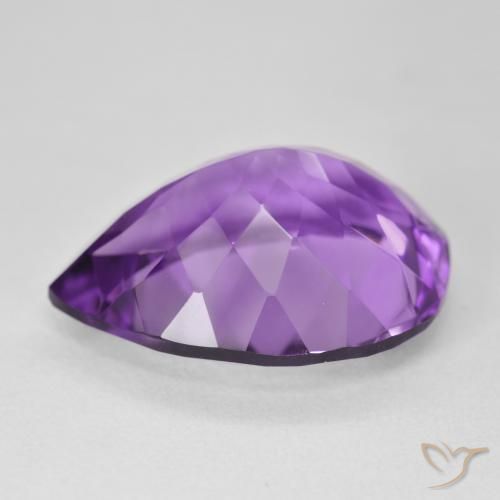 9,17 ctw natürlicher Medium Dark-Violet Amethyst, Birnenform, VVS