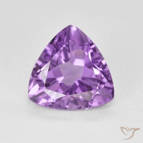 2.95ct Natürlicher Medium Light Purplish-Violet Amethyst, Trillion, VVS-VS