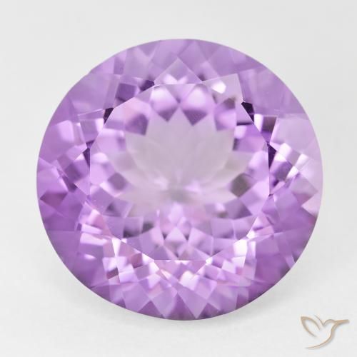 12.28ct Natürlicher Mittelrosa Violett Amethyst, Runden, VVS