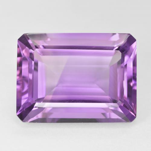 22.11ct Natürlicher Rosaig-violett Amethyst, Smaragdschliff, VVS