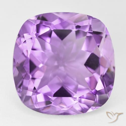 21.19ct Natürlicher Mittelrosa Violett Amethyst, Kissen, VVS
