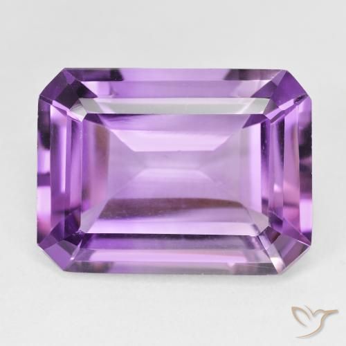 18.67ct Natürlicher Rosaig-violett Amethyst, Smaragdschliff, VVS