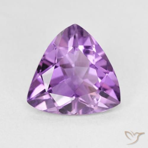 2.51ct Natürlicher Mittelrosa Violett Amethyst, Trillion, VVS