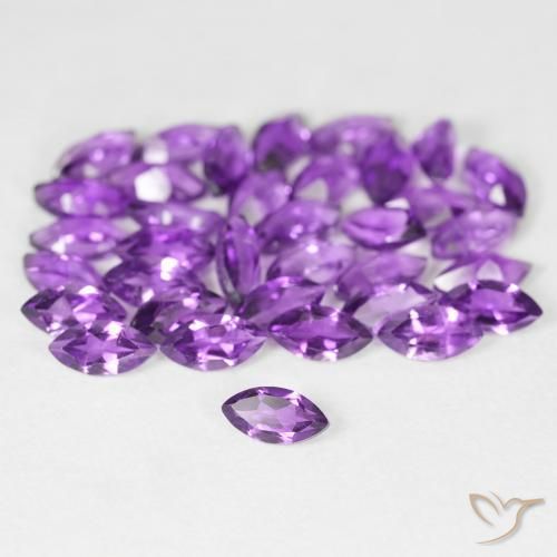 5.38 ct natürliche Mittelviolett Amethyst-Edelsteine, Marquise, VS