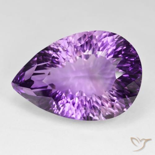 79.45ct Natürlicher Mittelviolettes Violett Amethyst, Birnenform, VVS
