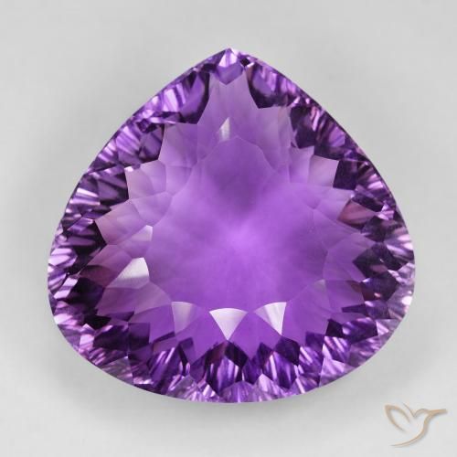 105.35ct Natürlicher Mittelviolettes Violett Amethyst, Birnenform, VVS