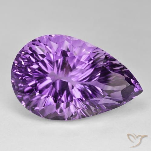 9,17 ctw natürlicher Mittelviolett Amethyst, Birnenform, VVS